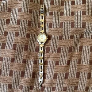 Fossil Silver and Gold Stainless Steel Watch  6 1/2”